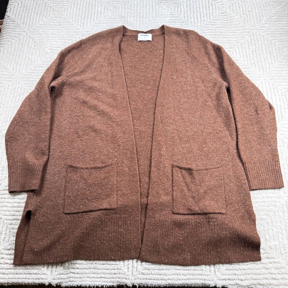 Old Navy Spongy Longline Cardigan Women's XXL Chocolate Brown Granola Girl Cozy